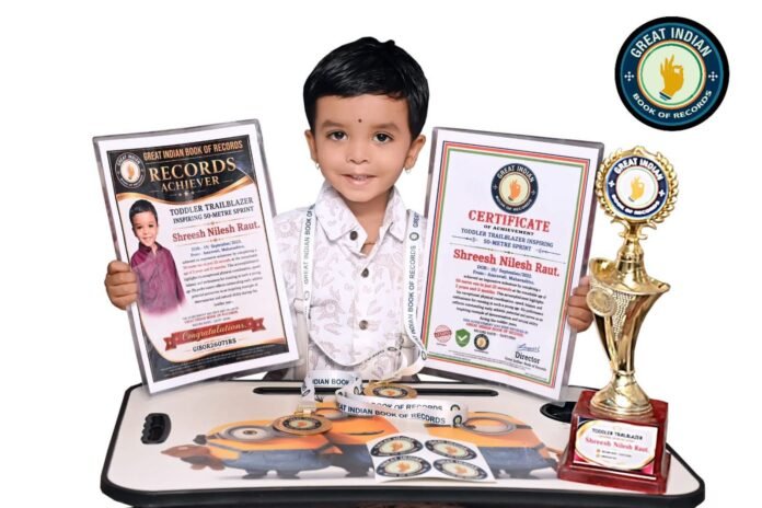 2-Year-Old Shreesh Nilesh Raut Completes 50-Metre Sprint in 22 Seconds, Earns Record Recognition